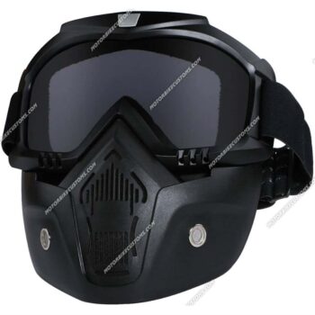Black | Goggles with Detachable Face Mask, Helmet
