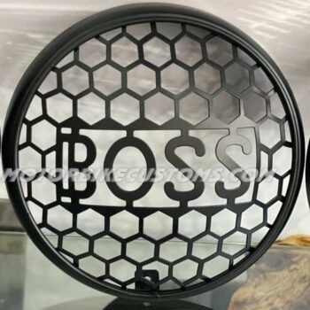 Boss Logo Design Headlight Grill For Royal Enfield