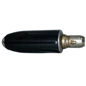 Carbon Fiber Exhaust Muffler Silencer (Black)