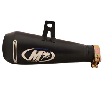 Exhaust Silencer Long Straight (Black) for Universal Bikes