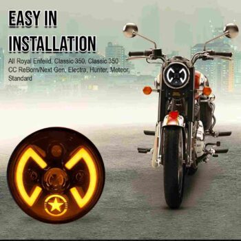 HJG Single Star Half Cut Headlight (90-110Watts)