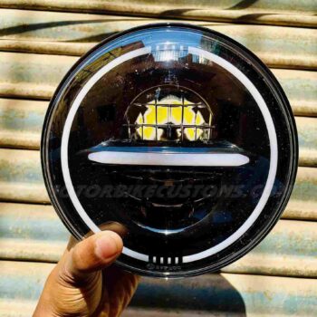 Top Bottom Cut Full Ring Minus Thunder Headlight (90-110Watts)
