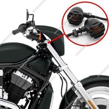 Harley Style Small Metal LED Indicators | Set of 4