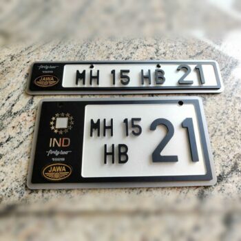 3D Number Plate For Jawa