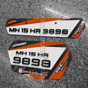 KTM RC Number Plates