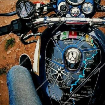 Map Tank Pad Sticker For Royal Enfield Bullet