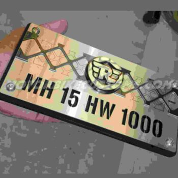 Metal Chrome Shine Number Plates For All Bike