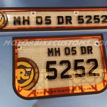 Half RE Logo Bullet Antique Number Plates