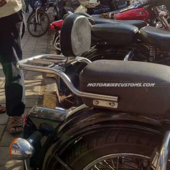 Round Shape Backrest With Carrier For Royal Enfield Bullet