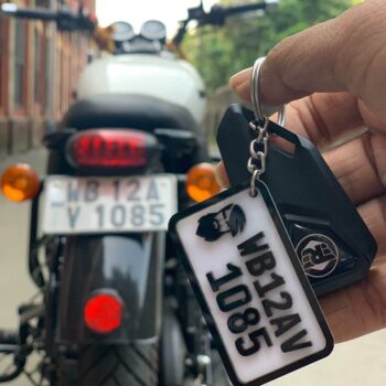 Royal Enfield Number Plate Keychain