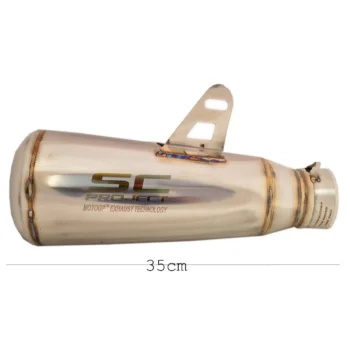 SC Project Straight Silver Silencer for Universal Bike