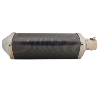 Universal Bike Carbon Triangle Exhaust Silencer Long (Black)