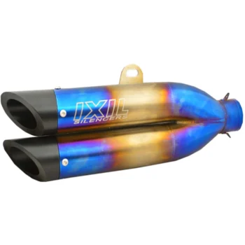 Universal Bike Dual Output Exhaust Silencer IXIL with DB Killer (Multicolour)
