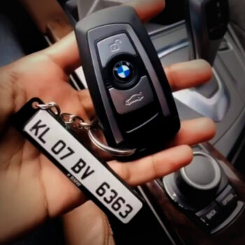 Car Remote Keychain GEL [Single Line Number-Plate]