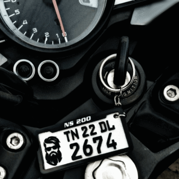 Keychain With Bike Number & Logo