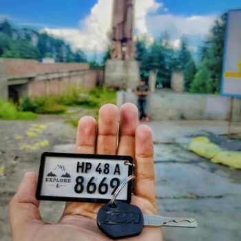 Number Plate Keychain With Logo