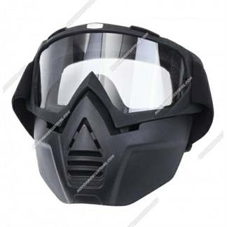Transparent | Goggles with Detachable Face Mask, Helmet