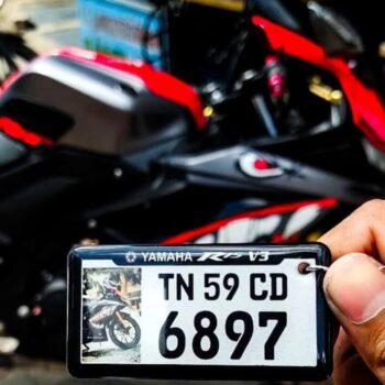 Bike Keychain With Number Plate